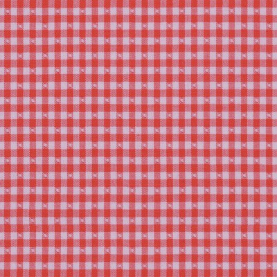Linley Gingham 343 Lobster COTTON Fire Rated Fabric