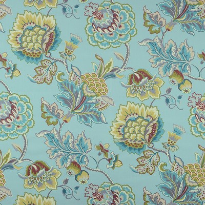 Lourdes 545 Mineral Grey COTTON  Blend Fire Rated Fabric Heavy Duty Floral Flame Retardant  Jacobean Floral   Fabric