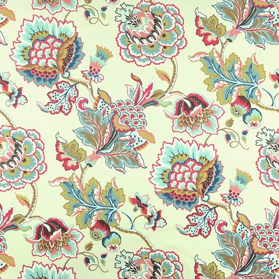 Lourdes 704 Dusty Rose Pink COTTON  Blend Fire Rated Fabric Heavy Duty Floral Flame Retardant  Jacobean Floral   Fabric