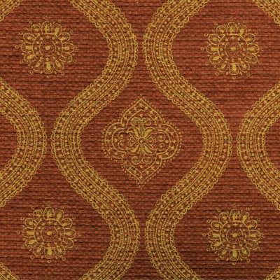 Lucca 362 Copper Gold POLYESTER  Blend Fire Rated Fabric Heavy Duty Ethnic and Global   Fabric