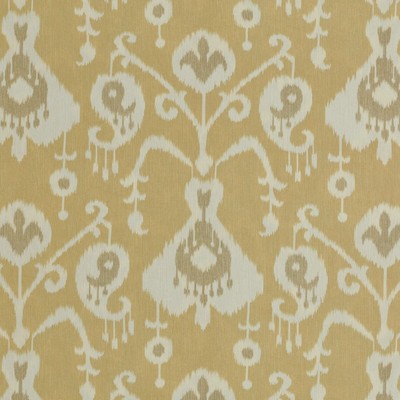 Magnolia Home Fashions MG-JAVA BARLEY MG-JAVA-BARLEY Yellow COTTON COTTON Fire Rated Fabric Ikat Fabric