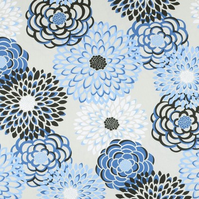 Magnolia Home Fashions MG-LANCASTER OCEANSIDE MG-LANCA-OCEANS Blue COTTON COTTON Fire Rated Fabric Big Flower  Abstract Floral  Large Print Floral  Modern Floral Fabric