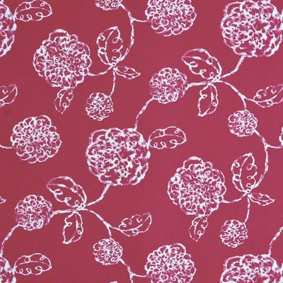 Magnolia Home Fashions MG-MELBOURNE RED MG-MELBO-RED Red POLYESTER POLYESTER Fire Rated Fabric Modern Floral Fabric