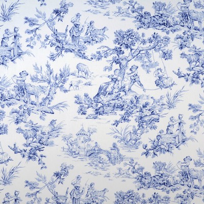 M Musee Blue Blue COTTON Fire Rated Fabric
