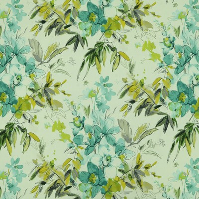 Nadine 592 Spa COTTON Fire Rated Fabric Heavy Duty NFPA 260  Floral Flame Retardant  Modern Floral  Fabric