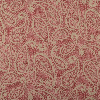 Nesling 349 Vintage Red Red POLYESTER  Blend Fire Rated Fabric Heavy Duty NFPA 260  Classic Paisley   Fabric