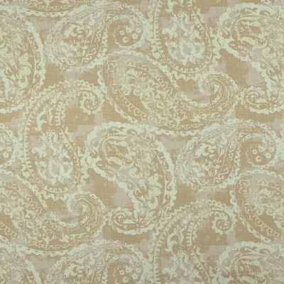 Palera 196 Linen Beige COTTON Fire Rated Fabric Classic Paisley   Fabric