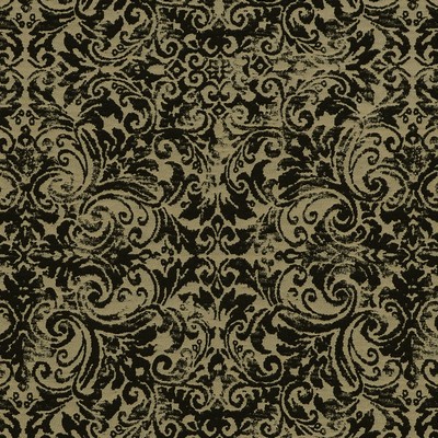 Priscilla 936 Blacktan Black POLY  Blend Fire Rated Fabric Classic Damask  Heavy Duty  Fabric