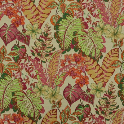 Rainforest 354 Fruit Punch Pink POLYESTER  Blend Fire Rated Fabric Heavy Duty Classic Tropical   Fabric