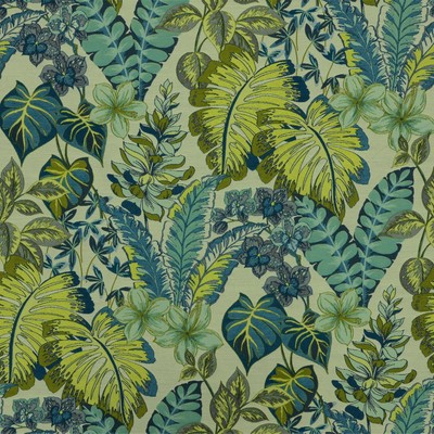 Rainforest 542 Caribe POLYESTER  Blend Fire Rated Fabric Heavy Duty Classic Tropical   Fabric