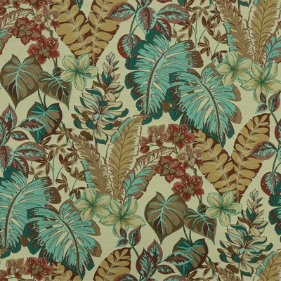Rainforest 607 Woodland POLYESTER  Blend Fire Rated Fabric Heavy Duty Classic Tropical   Fabric