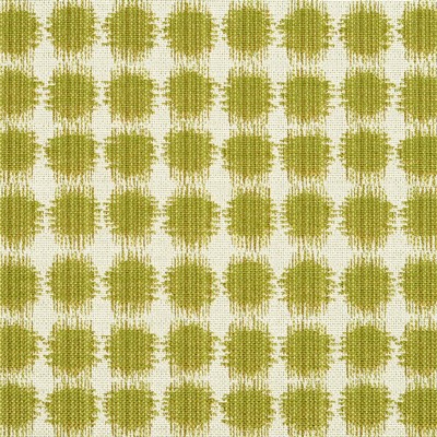Sabine 244 Acid Green Green COTTON/42%  Blend Fire Rated Fabric Medium Duty Polka Dot  Ikat  Fabric