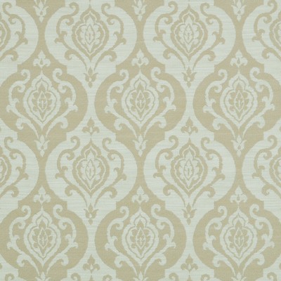 Salerno 196 Linen Beige RAYON  Blend Fire Rated Fabric Modern Contemporary Damask   Fabric