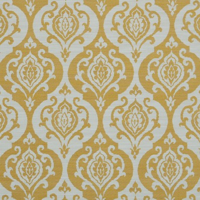 Salerno 898 Topaz Yellow RAYON  Blend Fire Rated Fabric Modern Contemporary Damask   Fabric