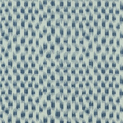 Sookie 51 Denim Blue POLYESTER  Blend Fire Rated Fabric Ikat  Fabric