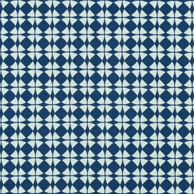 Sputnik 54 Sapphire Blue COTTON  Blend Fire Rated Fabric Geometric  Fire Retardant Print and Textured  Fabric