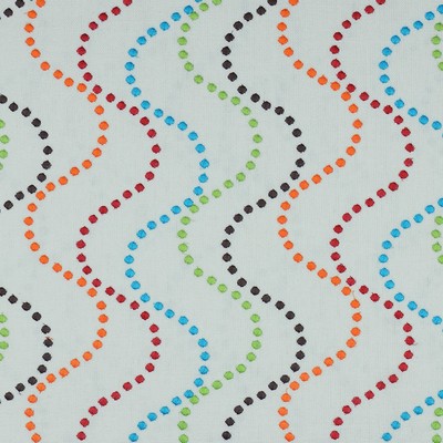 Swoozie 100 Multi Multi COTTON Fire Rated Fabric Heavy Duty Wavy Striped   Fabric