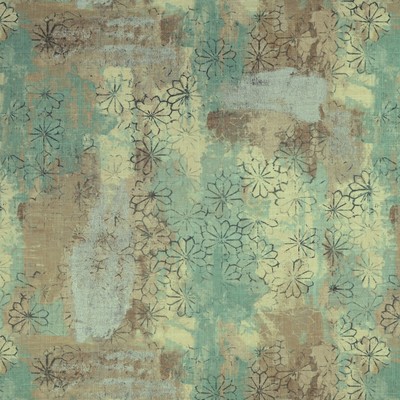 Tahara 545 Mineral Grey LINEN  Blend Fire Rated Fabric Floral Flame Retardant  Abstract Floral   Fabric