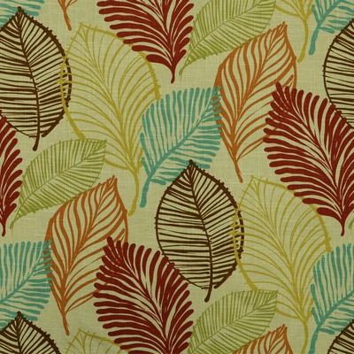 Tatum 332 Fiesta Multipurpose LINEN  Blend Fire Rated Fabric NFPA 260  Leaves and Trees   Fabric