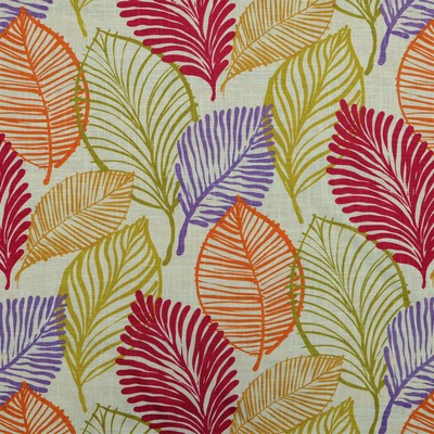 Tatum 382 Summer Multipurpose LINEN  Blend Fire Rated Fabric NFPA 260  Leaves and Trees   Fabric