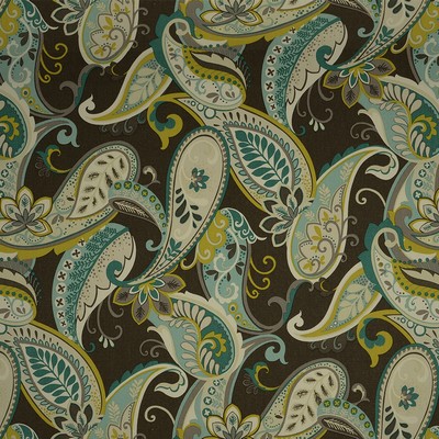 Whimsy 914 Stratosphere Grey COTTON Fire Rated Fabric Modern Paisley  Fabric