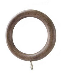 Standard Curtain Rings Walnut 7 Pack by   