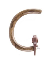 Faux Curtain Rings Walnut 7 Pack by   