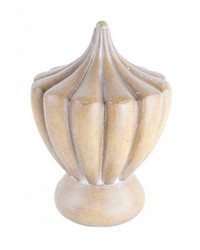 Torch Curtain Rod Finial Pickled Oak by   