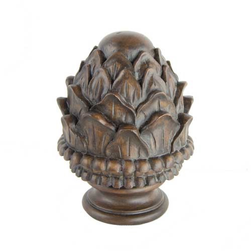 Pineapple Curtain Rod Finial Chocolate Curtain Rods