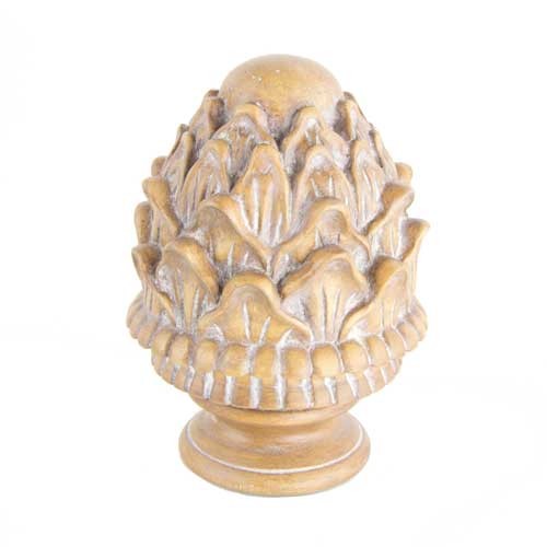 Pineapple Curtain Rod Finial Pickled Oak Curtain Rods