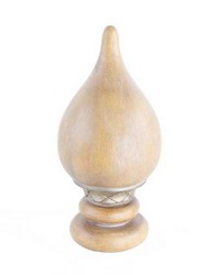 Top Curtain Rod Finial Pickled Oak by   