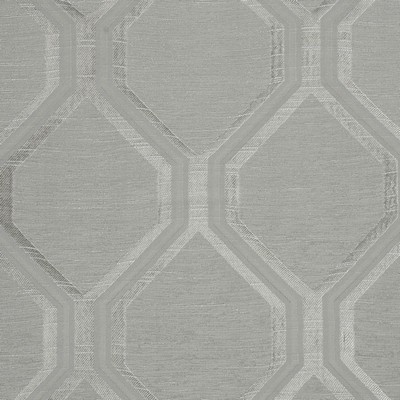 Mitchell Fabrics Arleta Silver in Enchanting Silver Polyester  Blend Lattice and Fretwork   Fabric