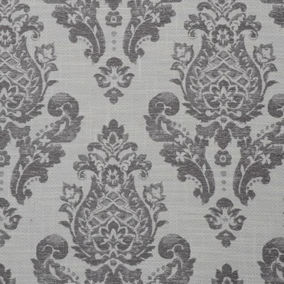Mitchell Fabrics Catalina Slate in Weekend Grey Polyester  Blend Damask Medallion   Fabric