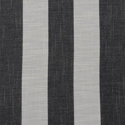 Mitchell Fabrics Pebble Beach Black in Weekend Black Polyester  Blend Wide Striped   Fabric