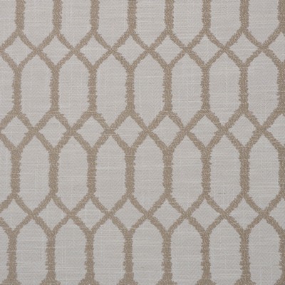 Mitchell Fabrics Sailing Latte in Weekend Brown Polyester  Blend Lattice and Fretwork   Fabric