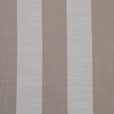 Mitchell Fabrics Pebble Beach Latte in Weekend Brown Polyester  Blend Wide Striped   Fabric