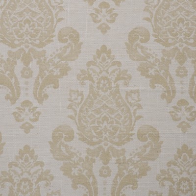 Mitchell Fabrics Catalina Linen in Weekend Beige Polyester  Blend Damask Medallion   Fabric