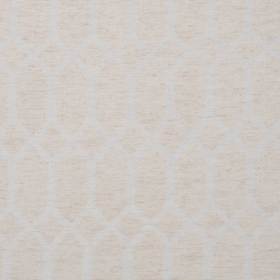 Mitchell Fabrics Sailing Ivory in Weekend Beige Polyester  Blend Lattice and Fretwork   Fabric