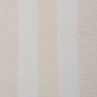 Mitchell Fabrics Pebble Beach Ivory in Weekend Beige Polyester  Blend Wide Striped   Fabric