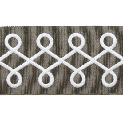 RM Coco Trim Bd108 Border 3.125in Gray in Creative Threads Grey Rayon  Blend  Trim Border Wide  Trim Tape  Fabric