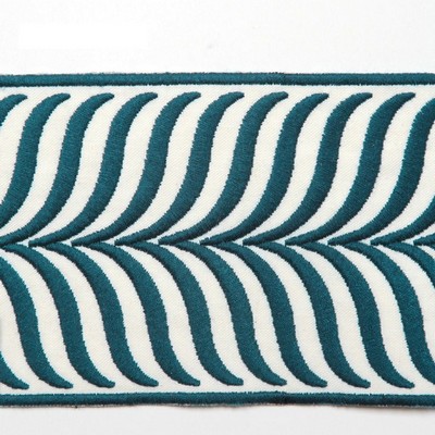 RM Coco Trim Bd109 Border 3.375in Indigo in Creative Threads Blue Polyester  Trim Border Wide  Trim Tape  Fabric
