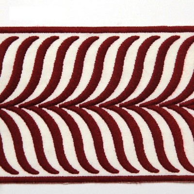 RM Coco Trim Bd109 Border 3.375in Rouge in Creative Threads Polyester  Trim Border Wide  Trim Tape  Fabric