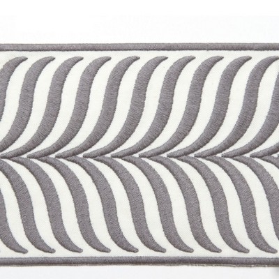 RM Coco Trim Bd109 Border 3.375in Shadow in Creative Threads Grey Polyester  Trim Border Wide  Trim Tape  Fabric