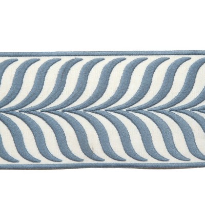 RM Coco Trim Bd109 Border 3.375in Sky in Creative Threads Blue Polyester  Trim Border Wide  Trim Tape  Fabric
