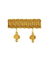 T1095 Beaded Fringe Golden Shimer by   