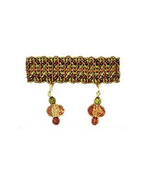 T1095 Beaded Fringe Plum Surprise by   