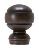 Kasmir Hardware Rondo Finial Pecan           