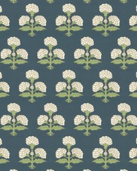 W7857 Hydrangea 1 Indigo by  Stout Wallpaper 