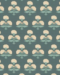 W7857 Hydrangea 2 Peacock by  Stout Wallpaper 