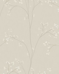 Blossom Stripe Cream Peel & Stick Wallpaper by  Roommates 